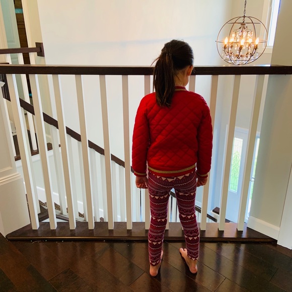 Girls Raspberry Quilted Bomber Jacket - Picture 2 of 3